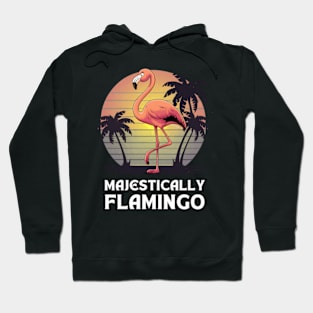 A Flamingo in The Sunset Walking Majestically Hoodie